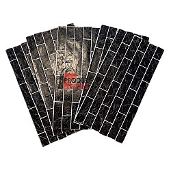 Set 5 Bucati tapet autoadeziv 3 d 30X60 cm model caramida culoare neagra