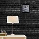 Set 5 x Tapet negru caramida, autoadeziv, 77 x 70 cm, spuma moale 3D