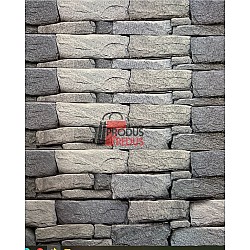 Set 5 Bucati tapet autoadeziv 3 d 30X60 cm model piatra gri-inchis/gri-deschis