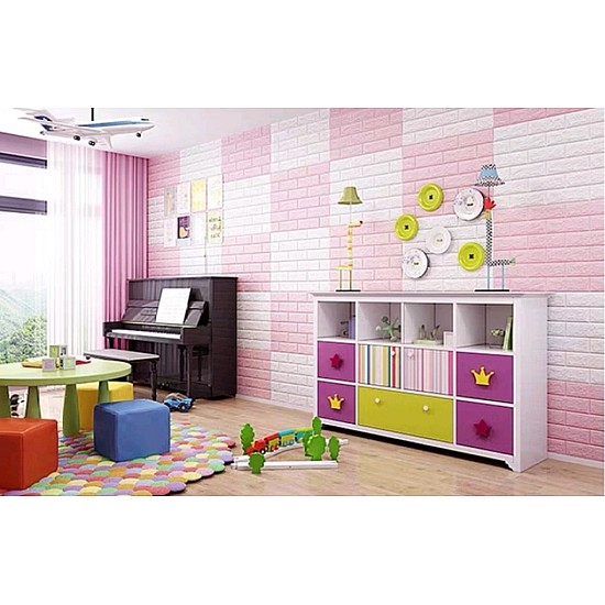 Set 5 Buc Tapet autoadeziv 3D (design caramida) 70*77cm 3D  diverse culori