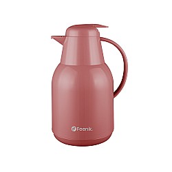 Termos Feenik 1.5L Roz cu Corp din Plastic și Interior din Sticlă