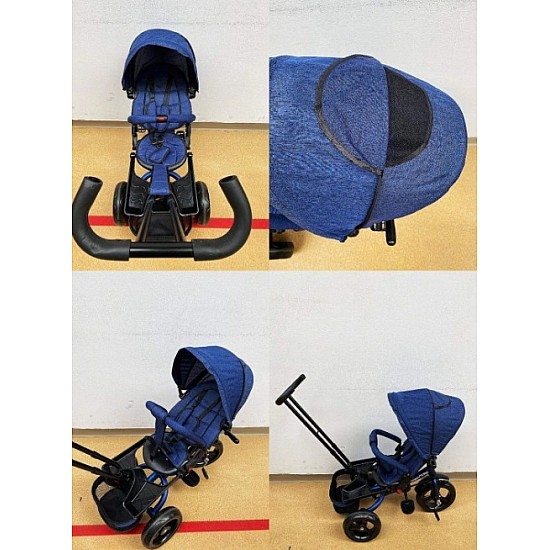 Tricicleta cu pozitie de somn, scaun reversibil, 8-36 luni, roata plina