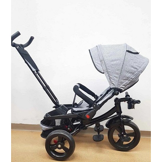 Tricicleta cu pozitie de somn, scaun reversibil, 8-36 luni, roata plina