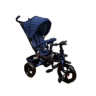 Tricicleta cu pozitie de somn, scaun reversibil, 8-36 luni,culoare albastru