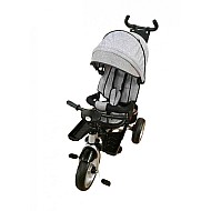Tricicleta cu pozitie de somn, scaun reversibil, 8-36 luni,culoare gri
