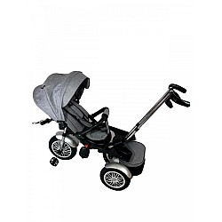 Tricicleta cu pozitii somn, scaun reversibil, culoare gri