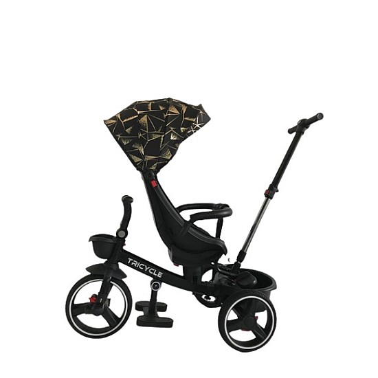 Tricicleta cu pozitie de somn, scaun reversibil, 8-36 luni cu 2 cosulete