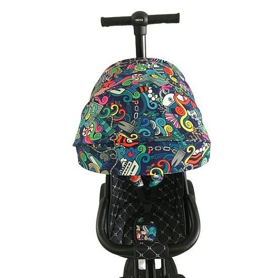 Tricicleta cu pozitie de somn, scaun reversibil, 8-36 luni cu 2 cosulete
