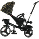 Tricicleta cu pozitie de somn, scaun reversibil, 8-36 luni cu 2 cosulete,culoare negru/auriu