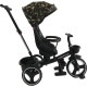 Tricicleta cu pozitie de somn, scaun reversibil, 8-36 luni cu 2 cosulete,culoare negru/auriu