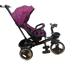 Tricicleta cu pozitie de somn, scaun reversibil, 8-36 luni cu 2 cosulete