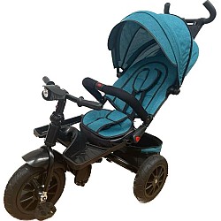 Tricicleta cu scaun reversibil si pozitie de somn 4 in 1 culoare verde