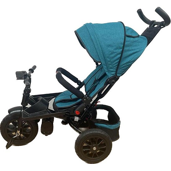 Tricicleta cu scaun reversibil si pozitie de somn 4 in 1 culoare verde