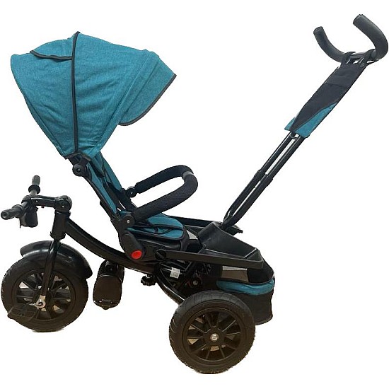 Tricicleta cu scaun reversibil si pozitie de somn 4 in 1 culoare verde
