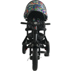 Tricicleta cu scaun reversibil si pozitie de somn 4 in 1 ,culoare negru/colorat