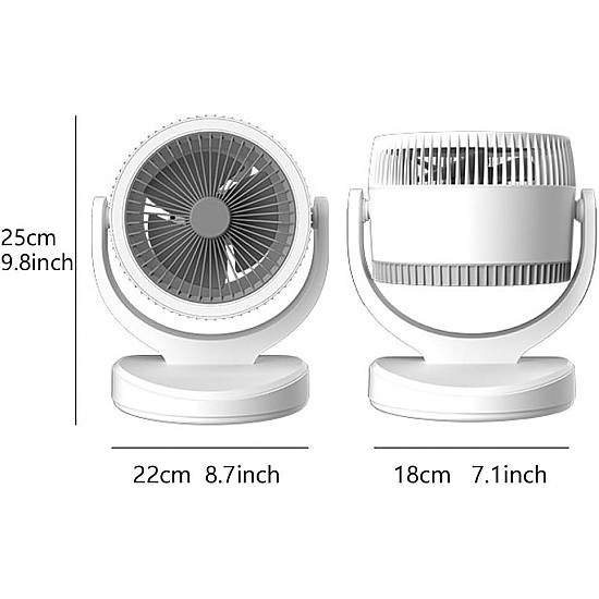 Ventilator birou silentios 360° cu 3 trepte de viteza