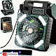 Ventilator camping solar 10400 mAh cu LED și 4 viteze