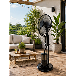 Ventilator cu umidificator 75W cu 3 viteze diametru 43 cm rezervor apa 3.2 litri oscilatie timer ultrasunete