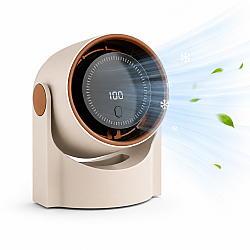 Mini Ventilator Smart cu Display Digital si Flux de Aer Puternic