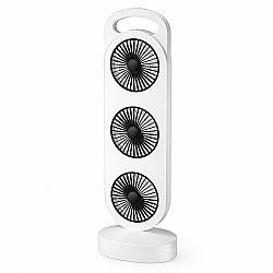 Ventilator Puternic de Birou Reincarcabil cu Design Triplu si Acumulator Reincarcabil